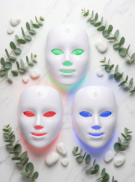 Celluray Pro LED Facial Mask Family Pack — three masks flatlay