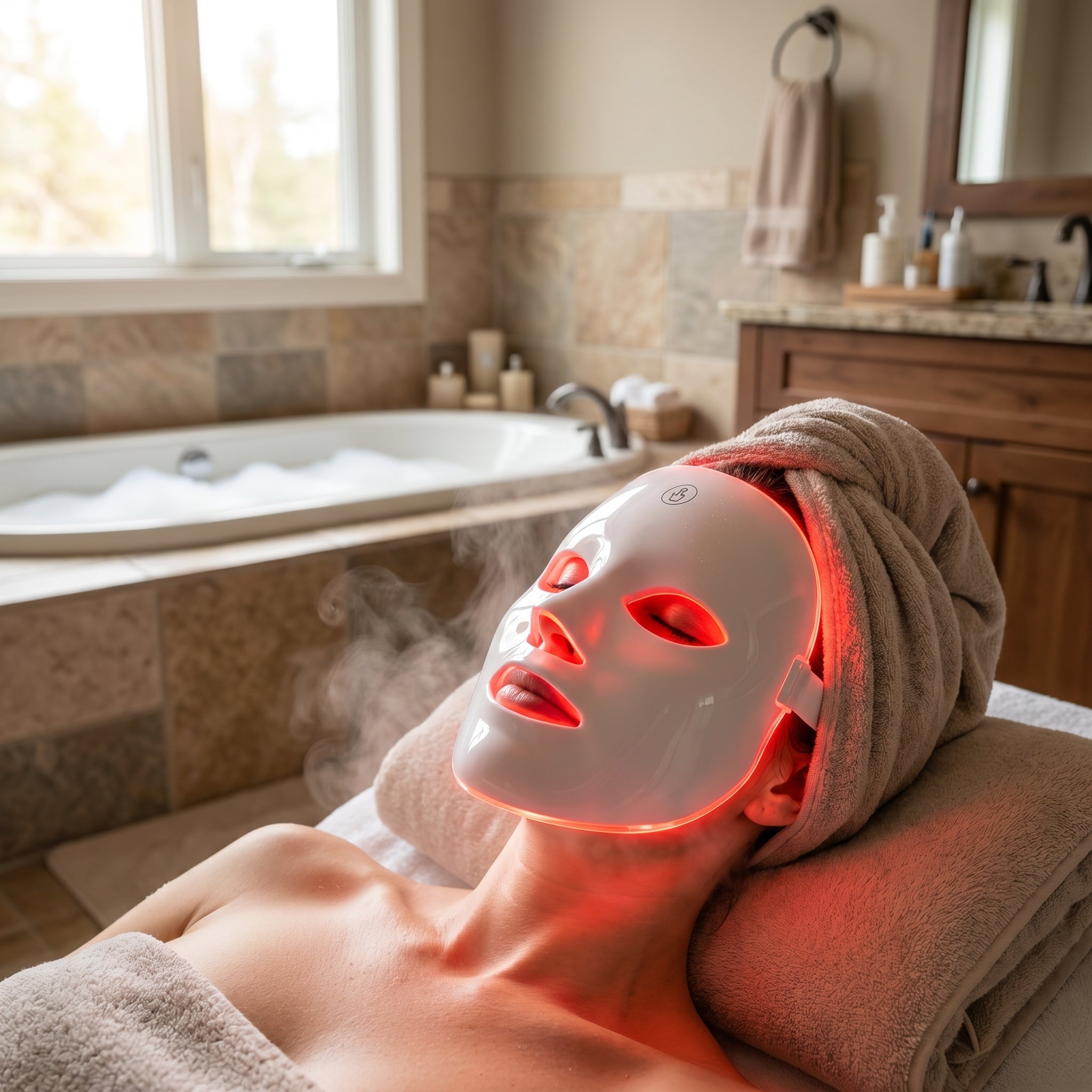 Acne Cleansing Facial Mask Beauty Lamp Home LED Facial Mask Device